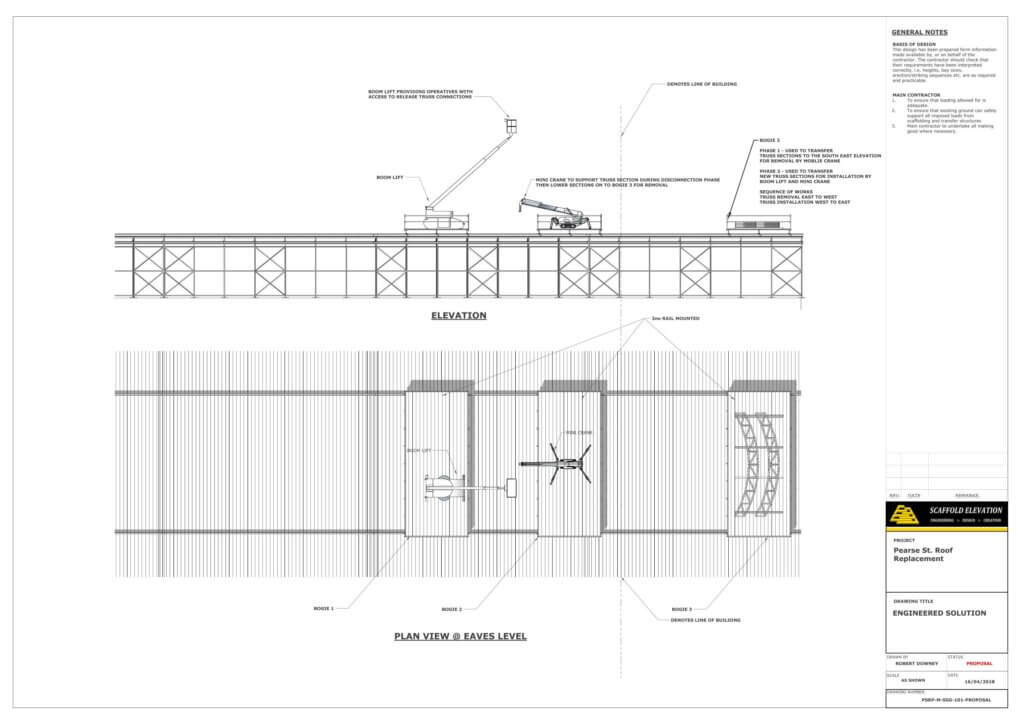 Pearse Station Elevation and Plan